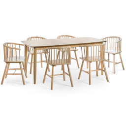 Julian Bowen Kaito Set of 2 Light Oak Effect Dining Chairs - thumbnail 3