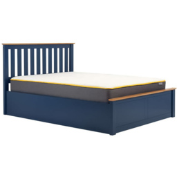 Phoenix King Size Blue Ottoman Bed - thumbnail 4