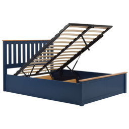 Phoenix King Size Blue Ottoman Bed - thumbnail 3