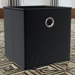 Vida Designs Durham Black Cube Storage Basket - thumbnail 1