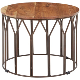 Premier Housewares Boho Acacia Wood Round Coffee Table - thumbnail 2