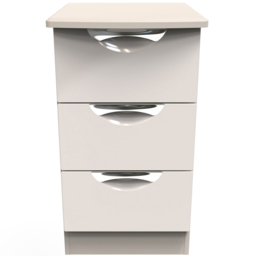 Crowndale Camden 3 Drawer Kashmir Gloss Bedside Table - thumbnail 3