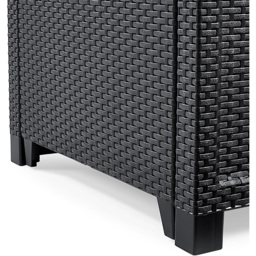 Keter Emma Graphite 2 Seater Rattan Wicker Garden Longue Set - thumbnail 4