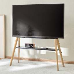 TTAP Roma Single Shelf Light Wood Easel TV Stand