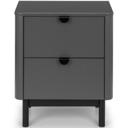 Julian Bowen Chloe 2 Drawer Storm Grey Bedside Table - thumbnail 3