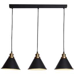 Camden Black and Gold 3 Light Fitting Ceiling Light