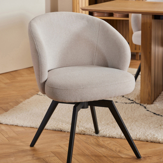 Florence Darlene Beige Swivel Dining Chair - image 1