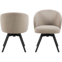 Florence Darlene Beige Swivel Dining Chair - thumbnail 3