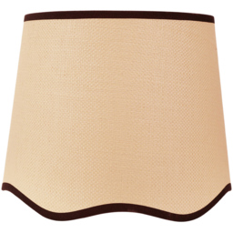 ValueLights Dutton Natural Scallop Edge Lamp Shade with Black Trim Large