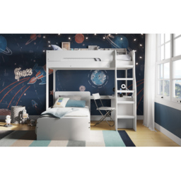 Flair Cosmic White Wooden L-Shaped Bunk Bed - thumbnail 4
