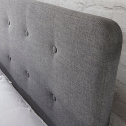 Home Source Ashbourne Grey King Size Bed Frame - thumbnail 4