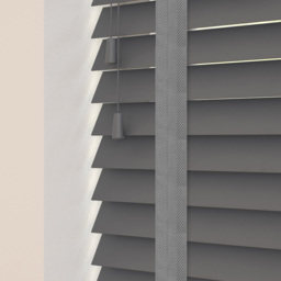 Caecus Real Wood Tape Venetian Blind Dark Grey 45 x 120cm