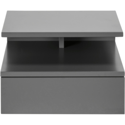 Florence Ashlan Single Drawer Grey Bedside Table - thumbnail 2