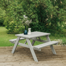 AMATA Ungurs 6 Seater Grey Classic Picnic Table - thumbnail 3