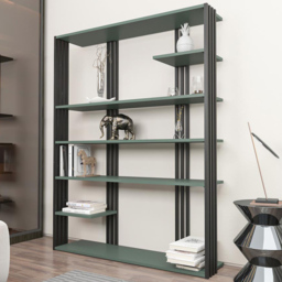 Decorotika Jeni Green and Black 7 Tier Bookcase
