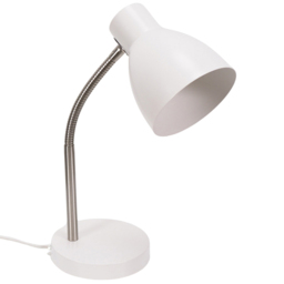 ValueLights Keela White Adjustable Flexi Neck LED Desk Table Lamp - thumbnail 1