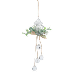Single Alpine Lodge White Bells Hanging Ornament in Assorted styles - thumbnail 2