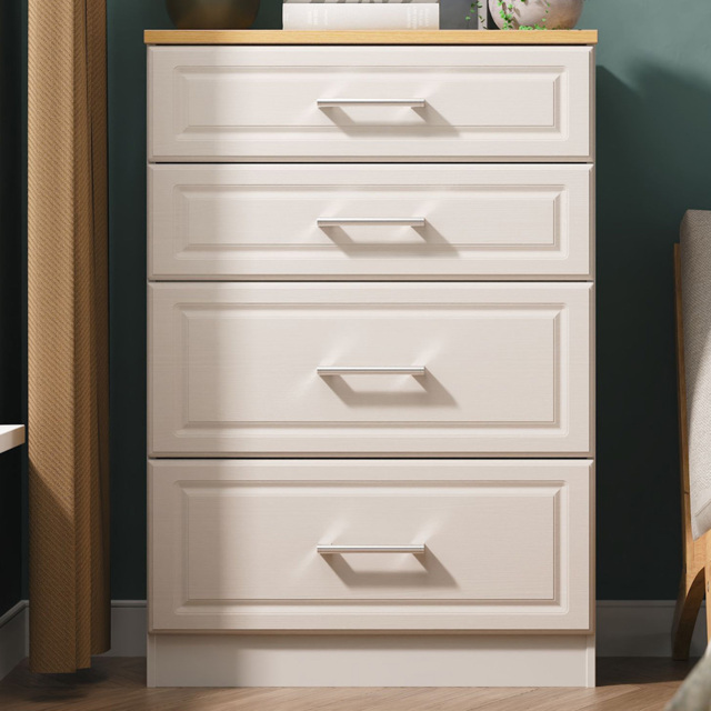 Crowndale Kent Kashmir Ash and Modern Oak 4 Drawer Deep Chest of Drawers Ready Assembled - image 1