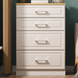 Crowndale Kent Kashmir Ash and Modern Oak 4 Drawer Deep Chest of Drawers Ready Assembled - thumbnail 1