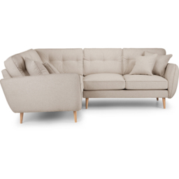 Opry Faro 4 Seater Button Back Beige Right Hand Corner Sofa - thumbnail 3
