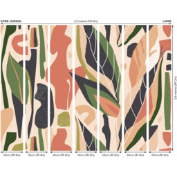 Origin Murals Abstract Leaf Shapes Wall Mural - thumbnail 3