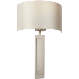 Merano Olbia Brushed Bronze Mink Satin Fabric Wall Lamp - thumbnail 1