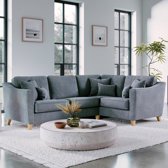 Marlon City Denim 3 Seater Left Hand Corner Sofa - image 1