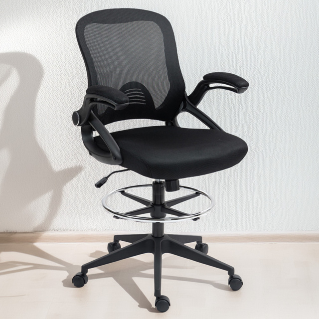 Portland Black Height Adjustable Mesh Swivel Office Chair - image 1