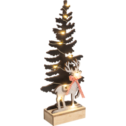 St Helens Wooden Festive LED Christmas Tree 31cm