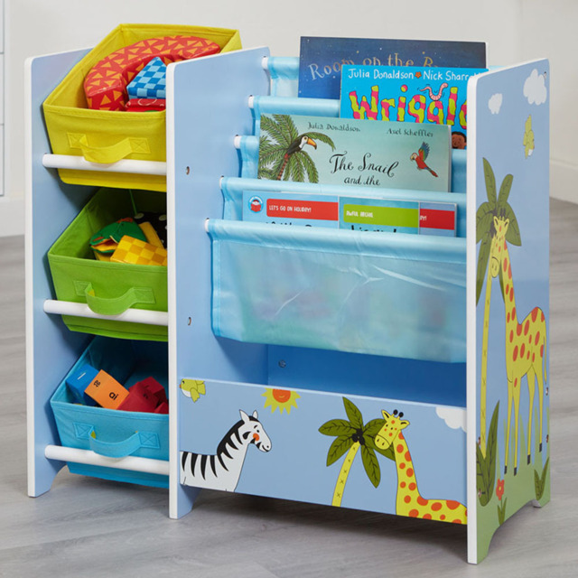 Liberty House Toys Kids Safari Book Display with Storage Boxes - image 1