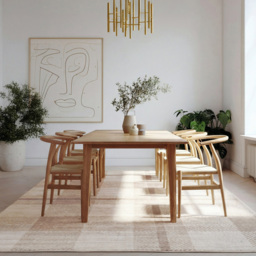 Kukoon Oscar Angus Flat Cream Tartan Plaid Rug 200 x 290cm - thumbnail 2