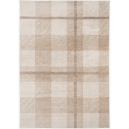 Kukoon Oscar Angus Flat Cream Tartan Plaid Rug 200 x 290cm - thumbnail 1