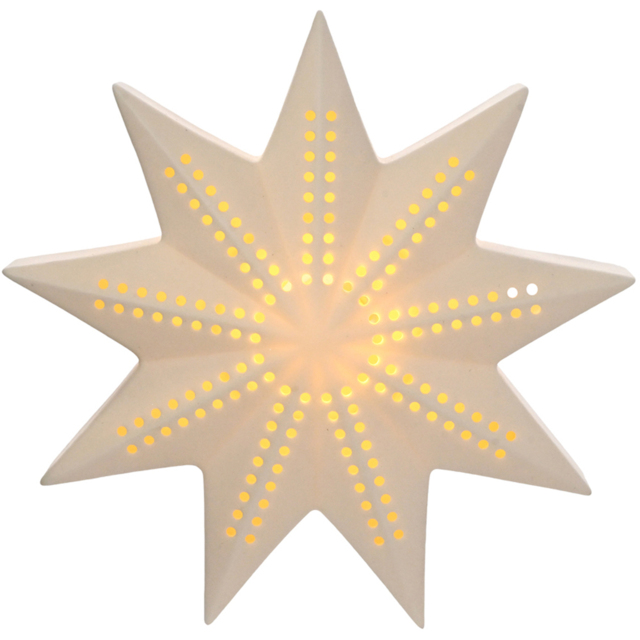 The Seasonal Gift Co. LED Ceramic Light Up Star Christmas Decoration 18cm - image 1
