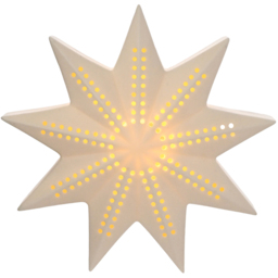 The Seasonal Gift Co. LED Ceramic Light Up Star Christmas Decoration 18cm - thumbnail 1