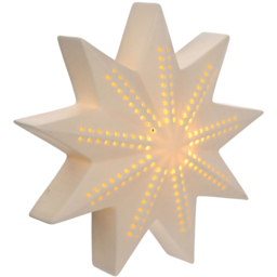 The Seasonal Gift Co. LED Ceramic Light Up Star Christmas Decoration 18cm - thumbnail 3