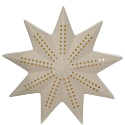 The Seasonal Gift Co. LED Ceramic Light Up Star Christmas Decoration 18cm - thumbnail 2