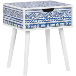Birlea Santorini Blue and White Single Drawer Bedside Table - thumbnail 2
