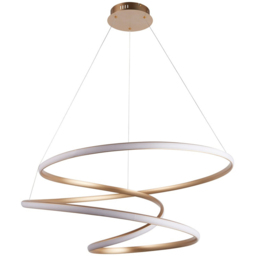 Merano Imola Satin Gold and White Silicone Pendant Ceiling Light