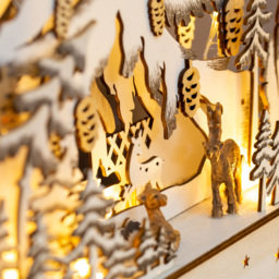 The Christmas Workshop LED Wooden Christmas Tree Forest Scene - thumbnail 4