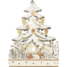 The Christmas Workshop LED Wooden Christmas Tree Forest Scene