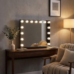 Hollywood LED Wireless Vanity Mirror Black - thumbnail 2
