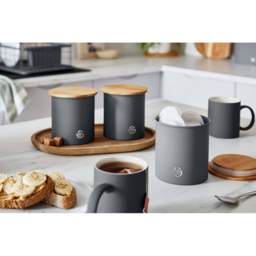 Swan 3 Piece Slate Grey Canisters - thumbnail 4
