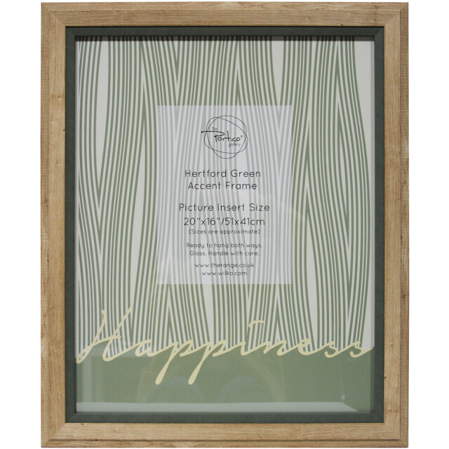 The Port. Co Gallery Hertford Green Accent Natural 20 x 16 inch Photo Frame - image 1