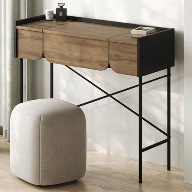 Decortie Terra Ud and Blackwood Make-Up Table with Lift-Up Door - image 1