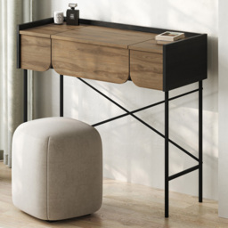 Decortie Terra Ud and Blackwood Make-Up Table with Lift-Up Door - thumbnail 1