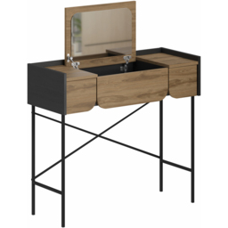Decortie Terra Ud and Blackwood Make-Up Table with Lift-Up Door - thumbnail 2