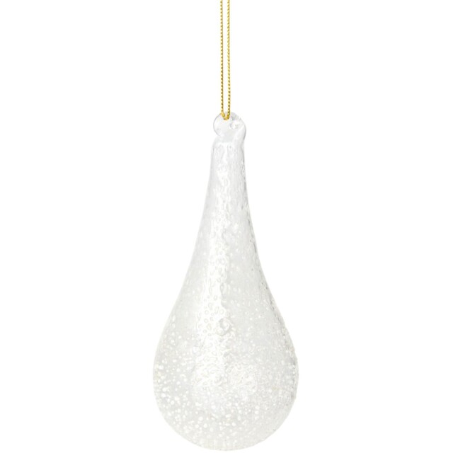 Santa's Chalet Glass Speckled Droplet
