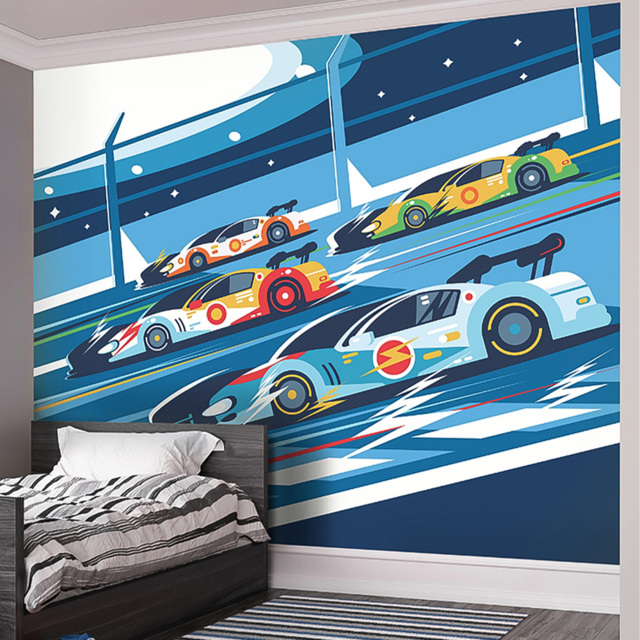Origin Murals Sports Cars Blue Wall Mural - image 1