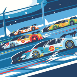 Origin Murals Sports Cars Blue Wall Mural - thumbnail 2