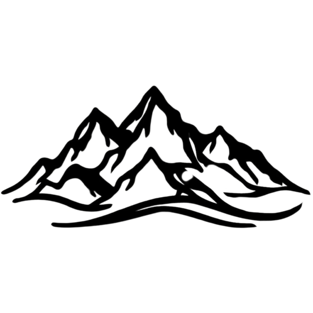 Decortie Mountain Range Textured Black Large Metal Wall Art - image 1